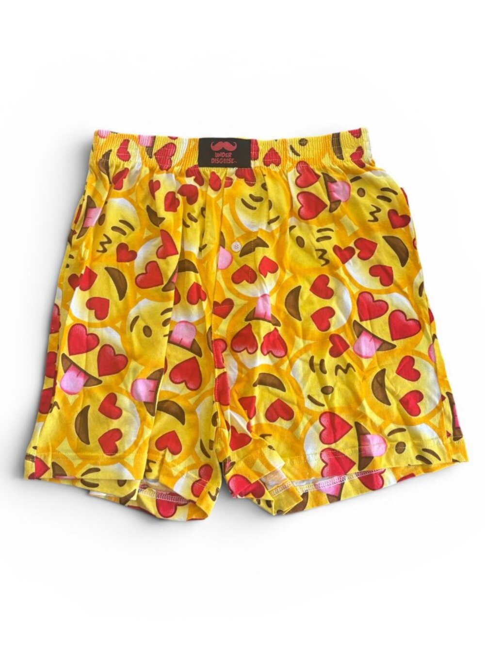 Men's Under Disguise 100% Cotton Emoji Knit Boxer Shorts Size Small